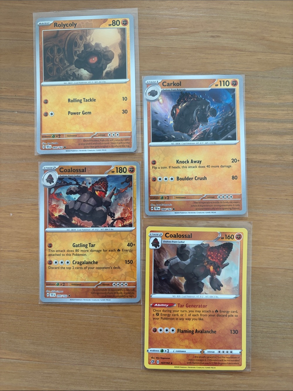 Rolycoly Carkol Coalossal Reverse Holo Evolution Pokémon Card Lot ✨5/$25✨